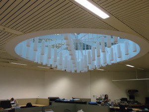 Rondo baffles White Open plan office State Library NSW 3